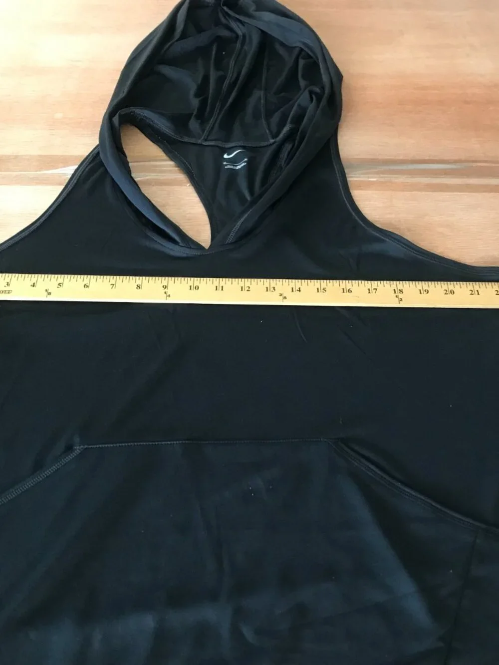 Nike Hooded Dress Swim Cover Up Women 2XL Black Sleeveless Racerback Stretch